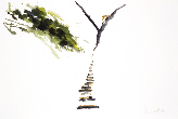 Een trap in de bergen - aquarel (2007)