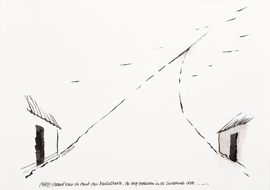 Waar ik was daar ben ik - Staand aan de rand van Meekatharra - Australi&euml; 1987, 2015