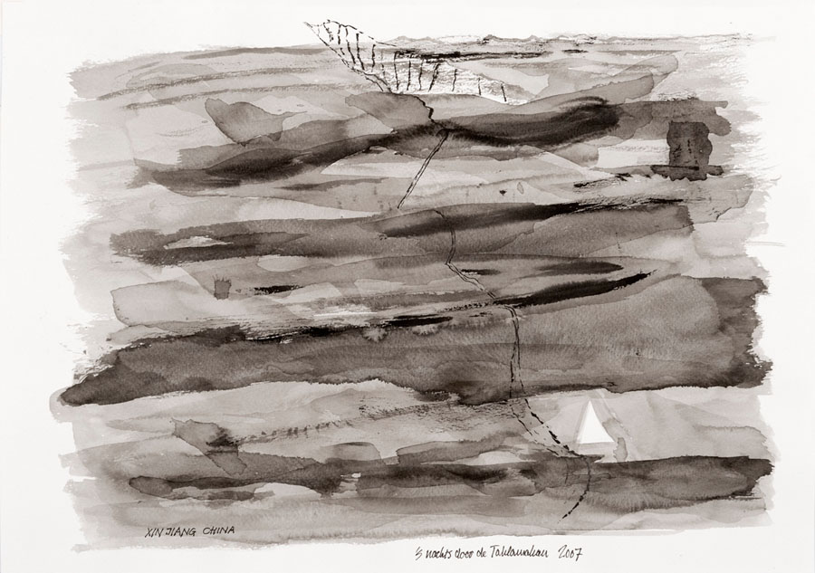 Waar ik was daar ben ik - s'nachts door de Taklamakan - China 2007, 2015