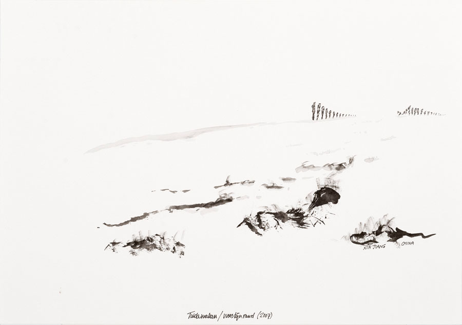 Waar ik was daar ben ik - Taklamakan woestijnrand - China 2007, 2015