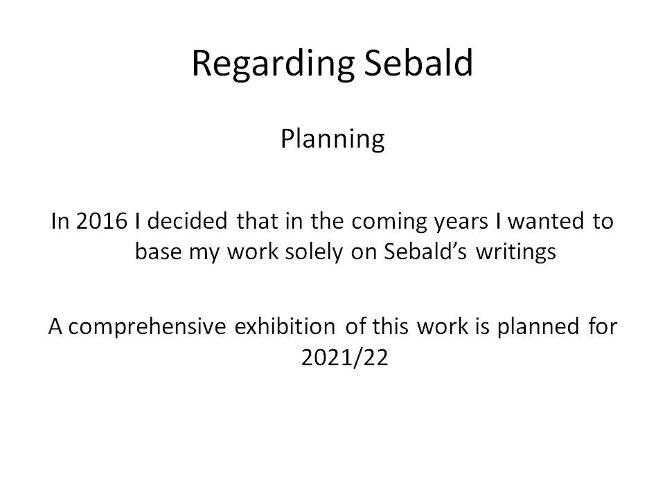 Regarding Sebald - slide 23