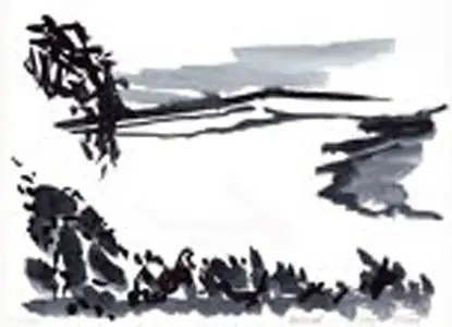 Near Dafu, China, brush drawing (2004-05)