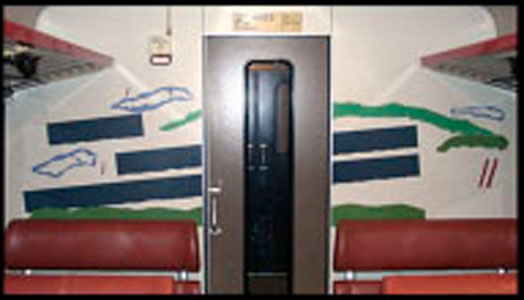 Train compartment partition painting 4, 1986-87