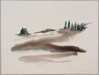 Woestijnrand 3 - aquarel (2010)
