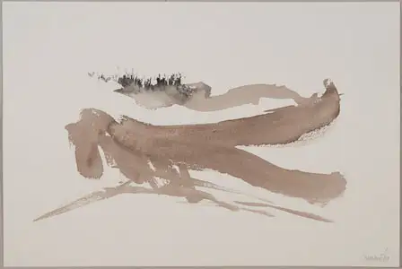 Woestijnrand, aquarel (2009)